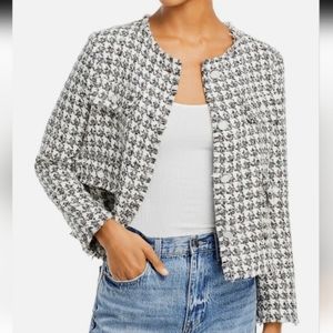 Aqua Rainbow Raw Hem Funky Blazer